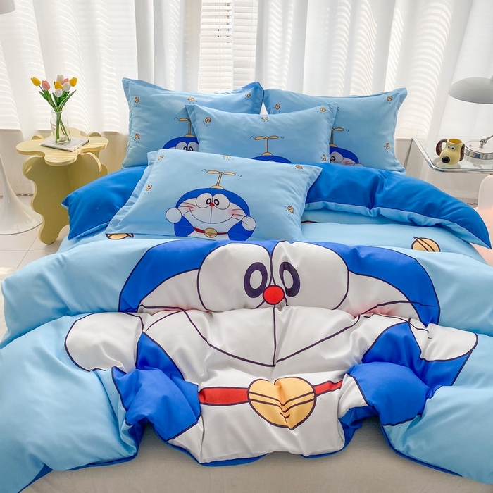 91家纺网 家纺一手货源 找家纺 一电 2026新款卡通被套单件被罩男女儿童学生宿舍单人被单男孩卡幼儿园单人被罩-2.磨毛被套 可爱叮当