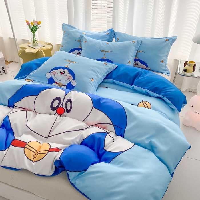 91家纺网 家纺一手货源 找家纺 一电 2026新款卡通被套单件被罩男女儿童学生宿舍单人被单男孩卡幼儿园单人被罩-2.磨毛被套 可爱叮当