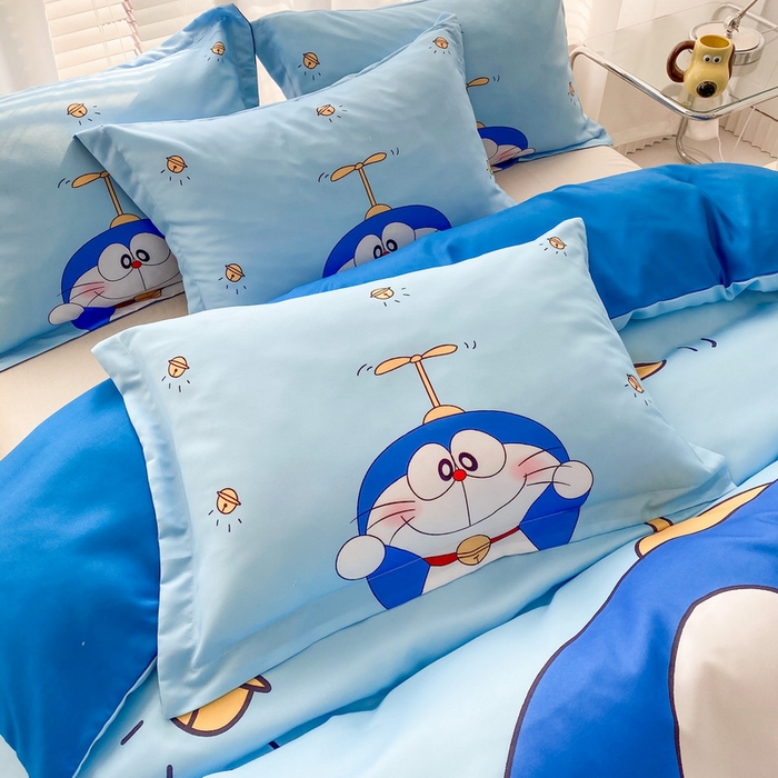 91家纺网 家纺一手货源 找家纺 一电 2026新款卡通被套单件被罩男女儿童学生宿舍单人被单男孩卡幼儿园单人被罩-2.磨毛被套 可爱叮当