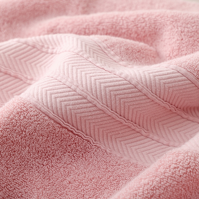 91家纺网 家纺一手货源 找家纺 朴尔家纺-毛巾被 2026年新款32股全棉精织缎档维斯克加厚加大浴巾 维斯克加厚加大浴巾-少女粉 90x180cm