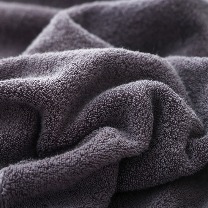 91家纺网 家纺一手货源 找家纺 朴尔家纺-毛巾被 2026年新款32股全棉精织缎档维斯克加厚加大浴巾 维斯克加厚加大浴巾-静夜灰 90x180cm