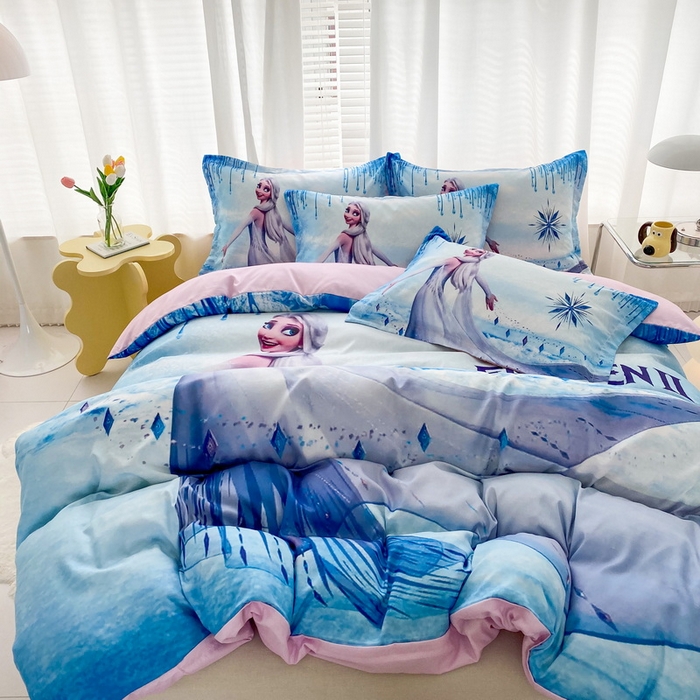 91家纺网 家纺一手货源 找家纺 一电 2026新款卡通被套单件被罩男女儿童学生宿舍单人被单男孩卡幼儿园单人被罩-2.磨毛被套 女王