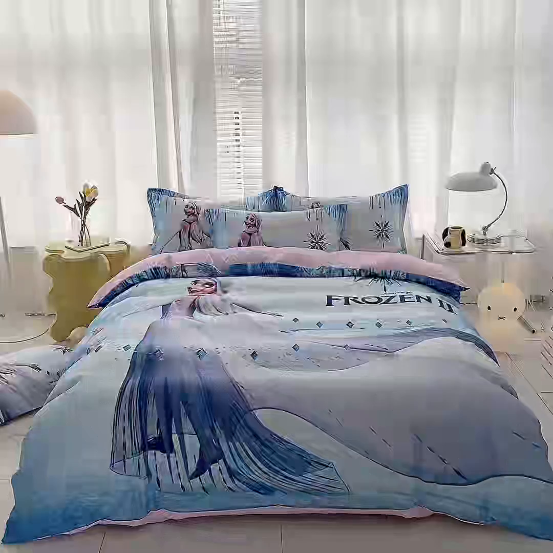 91家纺网 家纺一手货源 找家纺 一电 2026新款卡通被套单件被罩男女儿童学生宿舍单人被单男孩卡幼儿园单人被罩-2.磨毛被套 女王