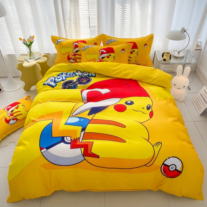 91家纺网 家纺一手货源 找家纺 一电 2026新款卡通被套单件被罩男女儿童学生宿舍单人被单男孩卡幼儿园单人被罩-2.磨毛被套 小红帽皮卡丘