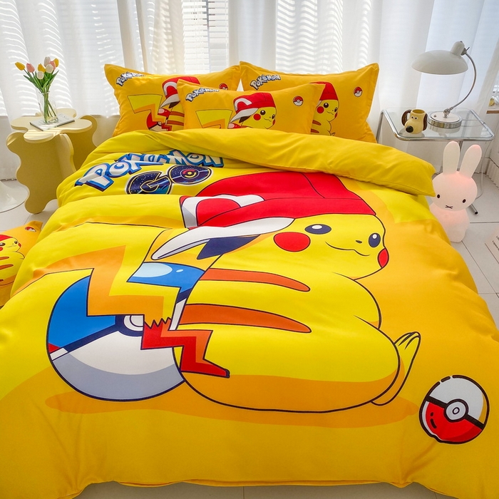 91家纺网 家纺一手货源 找家纺 一电 2026新款卡通被套单件被罩男女儿童学生宿舍单人被单男孩卡幼儿园单人被罩-2.磨毛被套 小红帽皮卡丘