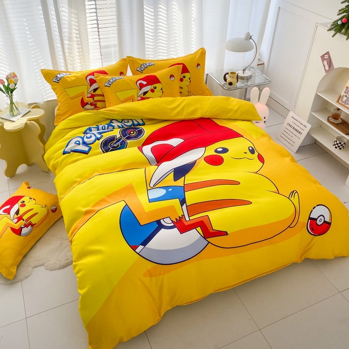 91家纺网 家纺一手货源 找家纺 一电 2026新款卡通被套单件被罩男女儿童学生宿舍单人被单男孩卡幼儿园单人被罩-2.磨毛被套 小红帽皮卡丘