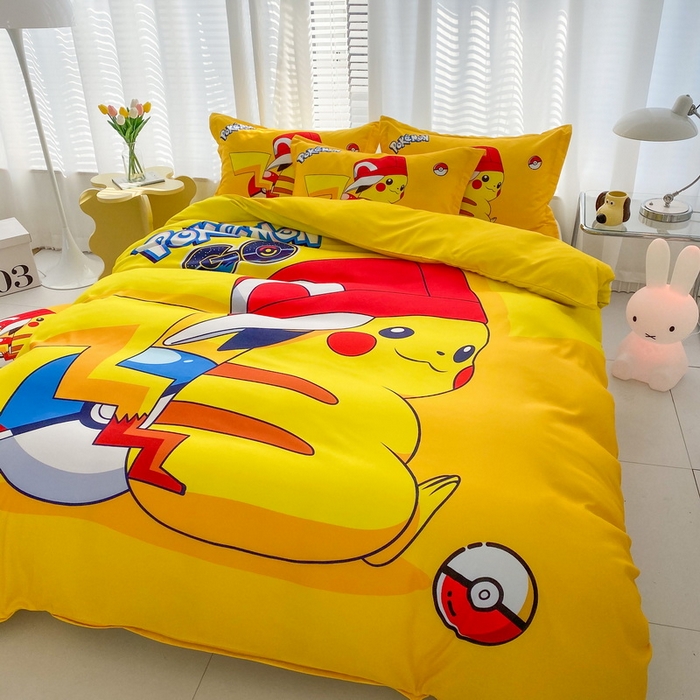 91家纺网 家纺一手货源 找家纺 一电 2026新款卡通被套单件被罩男女儿童学生宿舍单人被单男孩卡幼儿园单人被罩-2.磨毛被套 小红帽皮卡丘