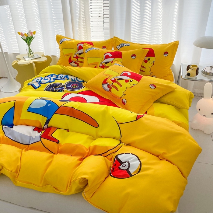 91家纺网 家纺一手货源 找家纺 一电 2026新款卡通被套单件被罩男女儿童学生宿舍单人被单男孩卡幼儿园单人被罩-2.磨毛被套 小红帽皮卡丘