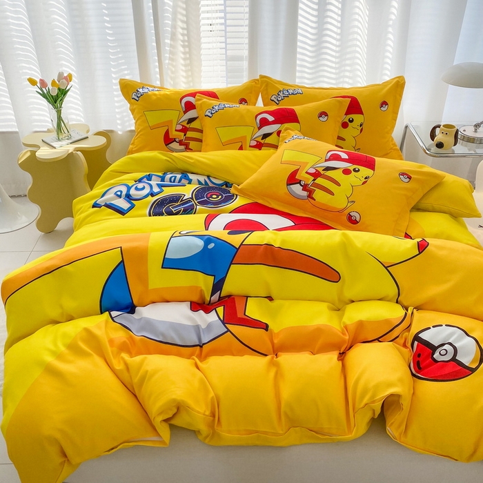 91家纺网 家纺一手货源 找家纺 一电 2026新款卡通被套单件被罩男女儿童学生宿舍单人被单男孩卡幼儿园单人被罩-2.磨毛被套 小红帽皮卡丘