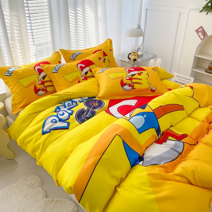 91家纺网 家纺一手货源 找家纺 一电 2026新款卡通被套单件被罩男女儿童学生宿舍单人被单男孩卡幼儿园单人被罩-2.磨毛被套 小红帽皮卡丘