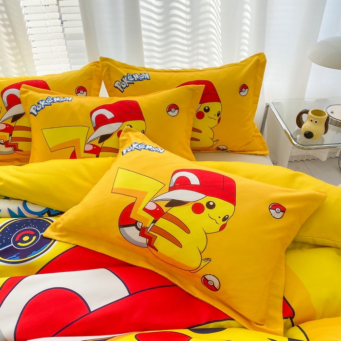 91家纺网 家纺一手货源 找家纺 一电 2026新款卡通被套单件被罩男女儿童学生宿舍单人被单男孩卡幼儿园单人被罩-2.磨毛被套 小红帽皮卡丘