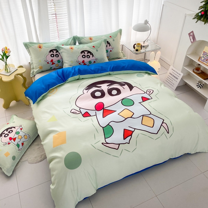 91家纺网 家纺一手货源 找家纺 一电 2026新款卡通被套单件被罩男女儿童学生宿舍单人被单男孩卡幼儿园单人被罩-2.磨毛被套 小新