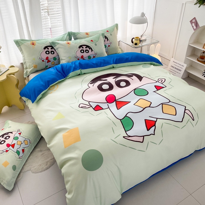 91家纺网 家纺一手货源 找家纺 一电 2026新款卡通被套单件被罩男女儿童学生宿舍单人被单男孩卡幼儿园单人被罩-2.磨毛被套 小新