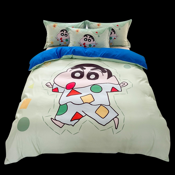 91家纺网 家纺一手货源 找家纺 一电 2026新款卡通被套单件被罩男女儿童学生宿舍单人被单男孩卡幼儿园单人被罩-2.磨毛被套 小新