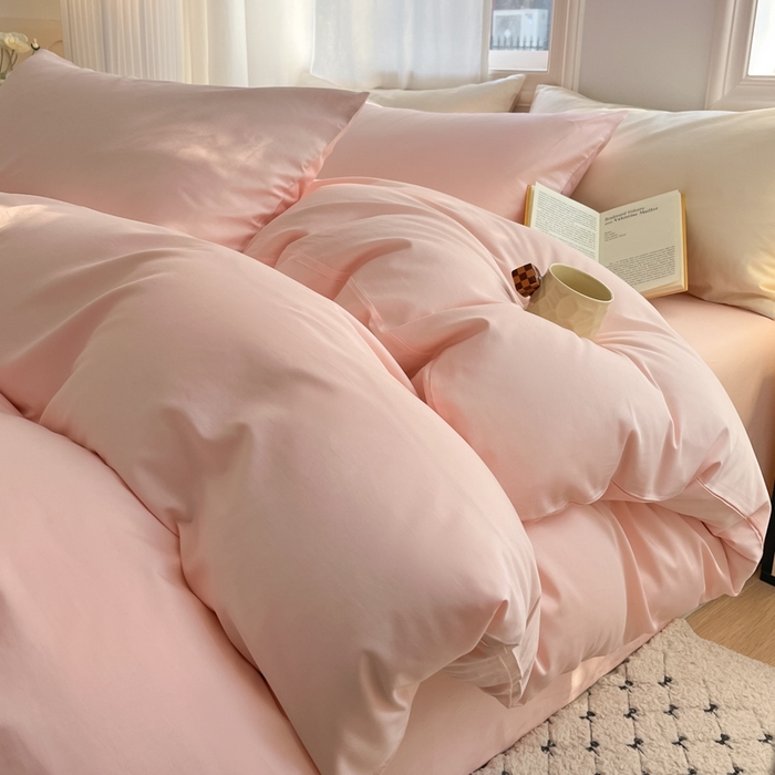 91家纺网 家纺一手货源 找家纺 （总）耀悦家纺 2026春夏新款60支纯棉四件套长绒棉全棉纯棉四件套床单被套枕套