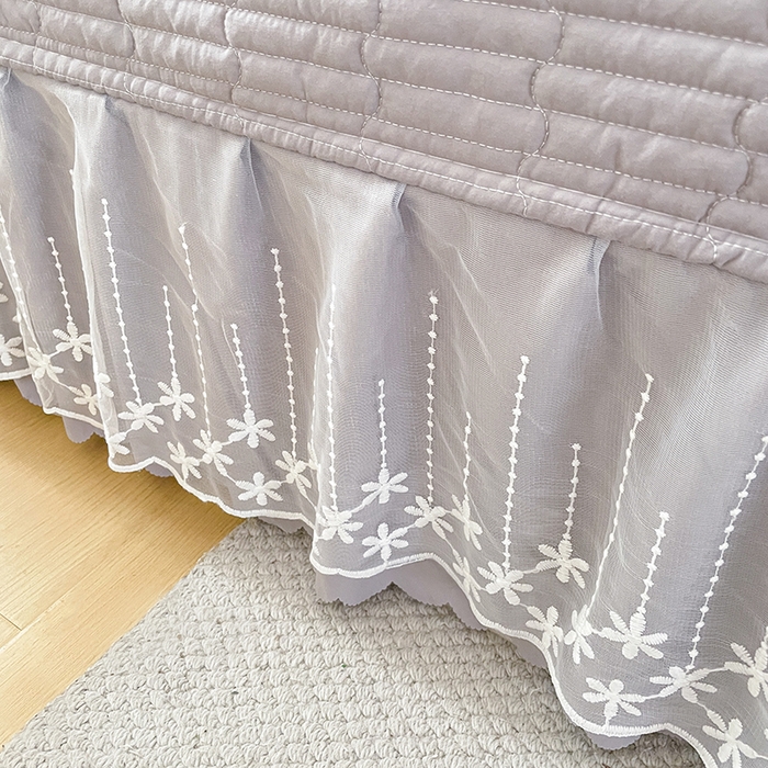 91家纺网 家纺一手货源 找家纺 艺慕家纺 2026新款直播热款古法仿棉AB版水洗棉印花双层蕾丝花边床盖四件套 AB版-斑马乐园