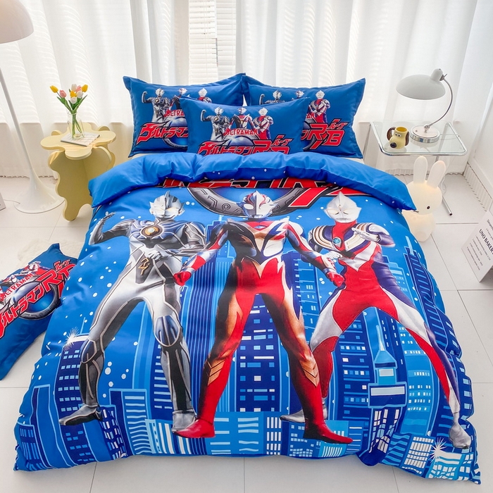 91家纺网 家纺一手货源 找家纺 一电 2026新款卡通被套单件被罩男女儿童学生宿舍单人被单男孩卡幼儿园单人被罩-1.磨毛被套 奥特归来