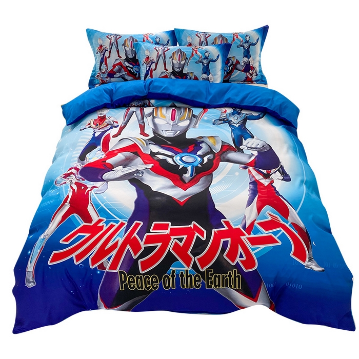 91家纺网 家纺一手货源 找家纺 一电 2026新款卡通被套单件被罩男女儿童学生宿舍单人被单男孩卡幼儿园单人被罩-1.磨毛被套 奥特曼战队