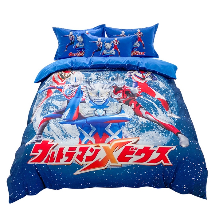 91家纺网 家纺一手货源 找家纺 一电 2026新款卡通被套单件被罩男女儿童学生宿舍单人被单男孩卡幼儿园单人被罩-1.磨毛被套 奥特警卫队