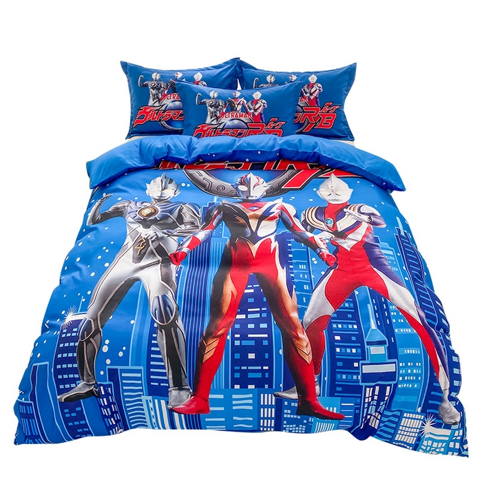 91家纺网 家纺一手货源 找家纺 一电 2026新款卡通被套单件被罩男女儿童学生宿舍单人被单男孩卡幼儿园单人被罩-1.磨毛被套 奥特归来