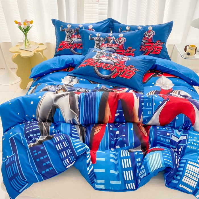 91家纺网 家纺一手货源 找家纺 一电 2026新款卡通被套单件被罩男女儿童学生宿舍单人被单男孩卡幼儿园单人被罩-1.磨毛被套 奥特归来