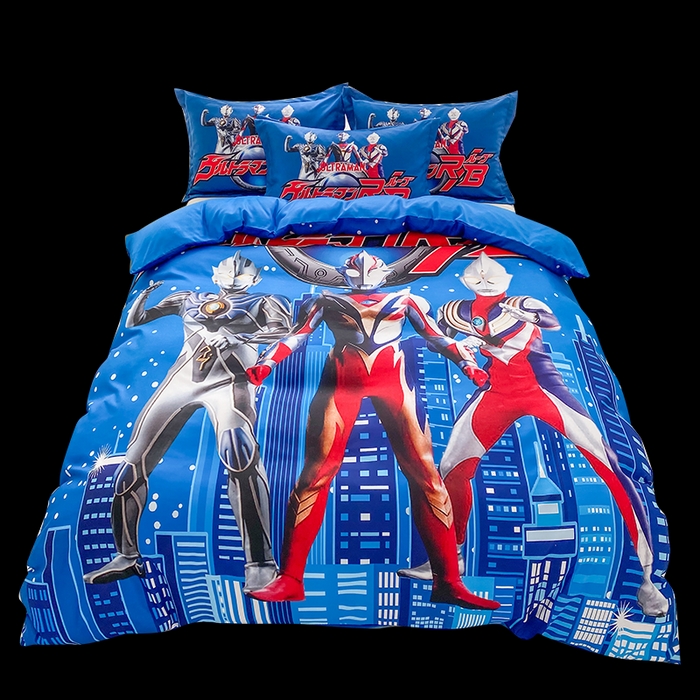 91家纺网 家纺一手货源 找家纺 一电 2026新款卡通被套单件被罩男女儿童学生宿舍单人被单男孩卡幼儿园单人被罩-1.磨毛被套 奥特归来