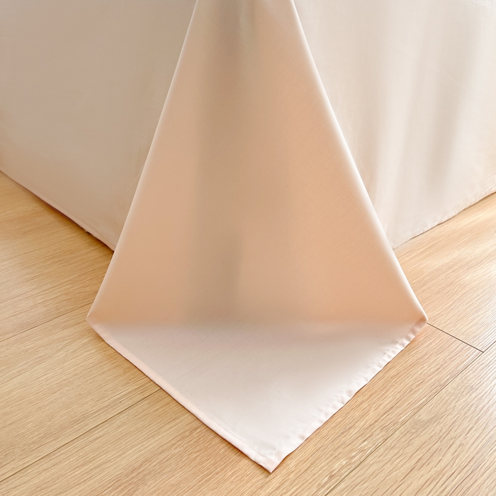 91家纺网 家纺一手货源 找家纺 耀悦家纺 2026春夏新款60支纯棉四件套长绒棉全棉纯棉四件套床单被套枕套 灵动白桃