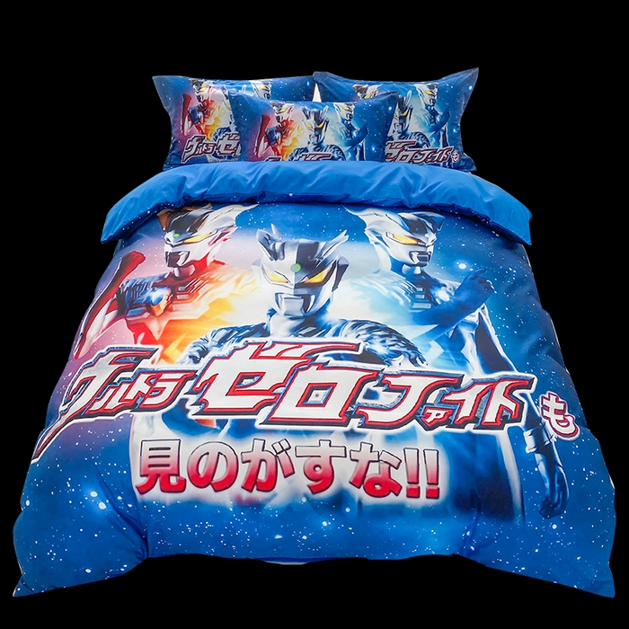 91家纺网 家纺一手货源 找家纺 一电 2026新款卡通被套单件被罩男女儿童学生宿舍单人被单男孩卡幼儿园单人被罩-1.磨毛被套 赛罗