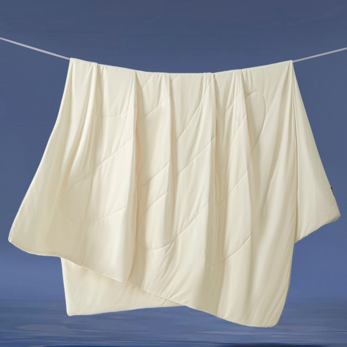 库里梦家纺 2026春夏新款网红直播爆款A类锦氨深海水藻凉感被夏凉被空调被 奶油黄