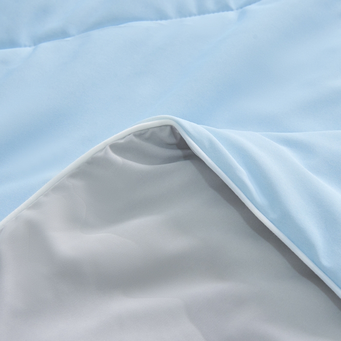 91家纺网 家纺一手货源 找家纺 库里梦家纺 2026春夏新款网红直播爆款A类锦氨深海水藻凉感被夏凉被空调被 冰蓝-灰