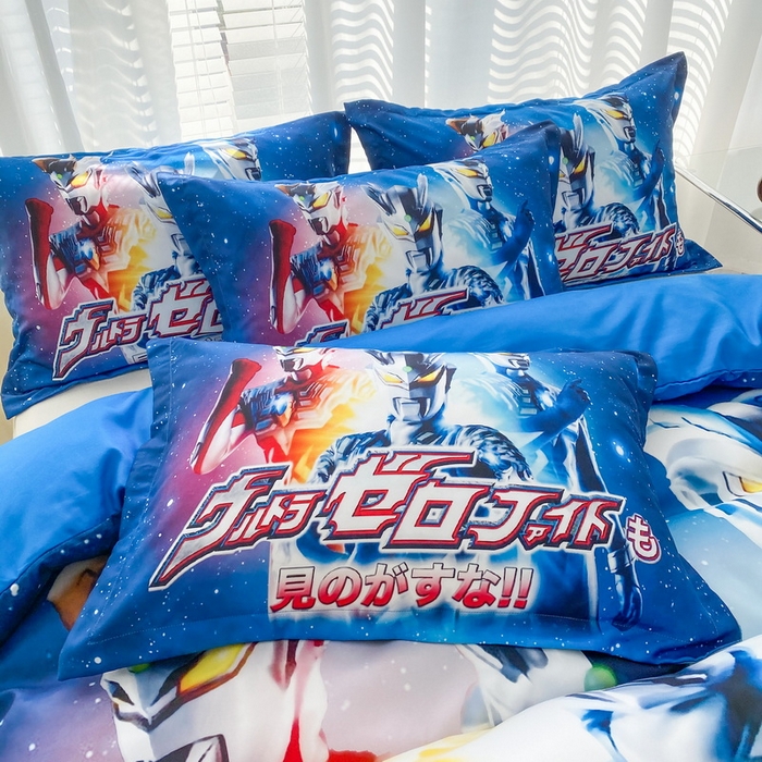 91家纺网 家纺一手货源 找家纺 一电 2026新款卡通被套单件被罩男女儿童学生宿舍单人被单男孩卡幼儿园单人被罩-1.磨毛被套 赛罗