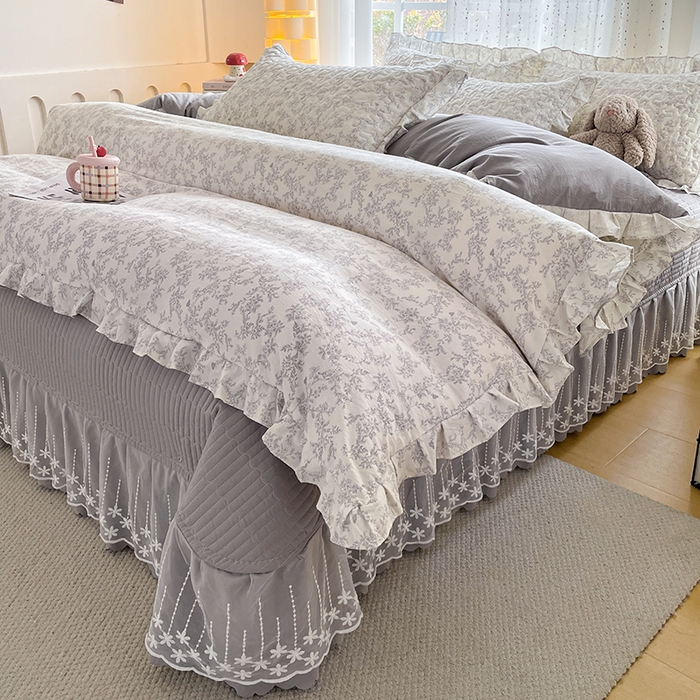 艺慕家纺 2026新款AB版床盖四件套 AB版-素影