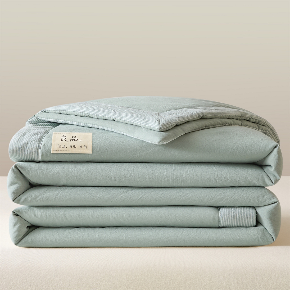 91家纺网 家纺一手货源 找家纺 （总）创优家纺 2026新款无印风21%大豆夏凉被大豆纤维手包边款夏凉被夏被空调被子被芯