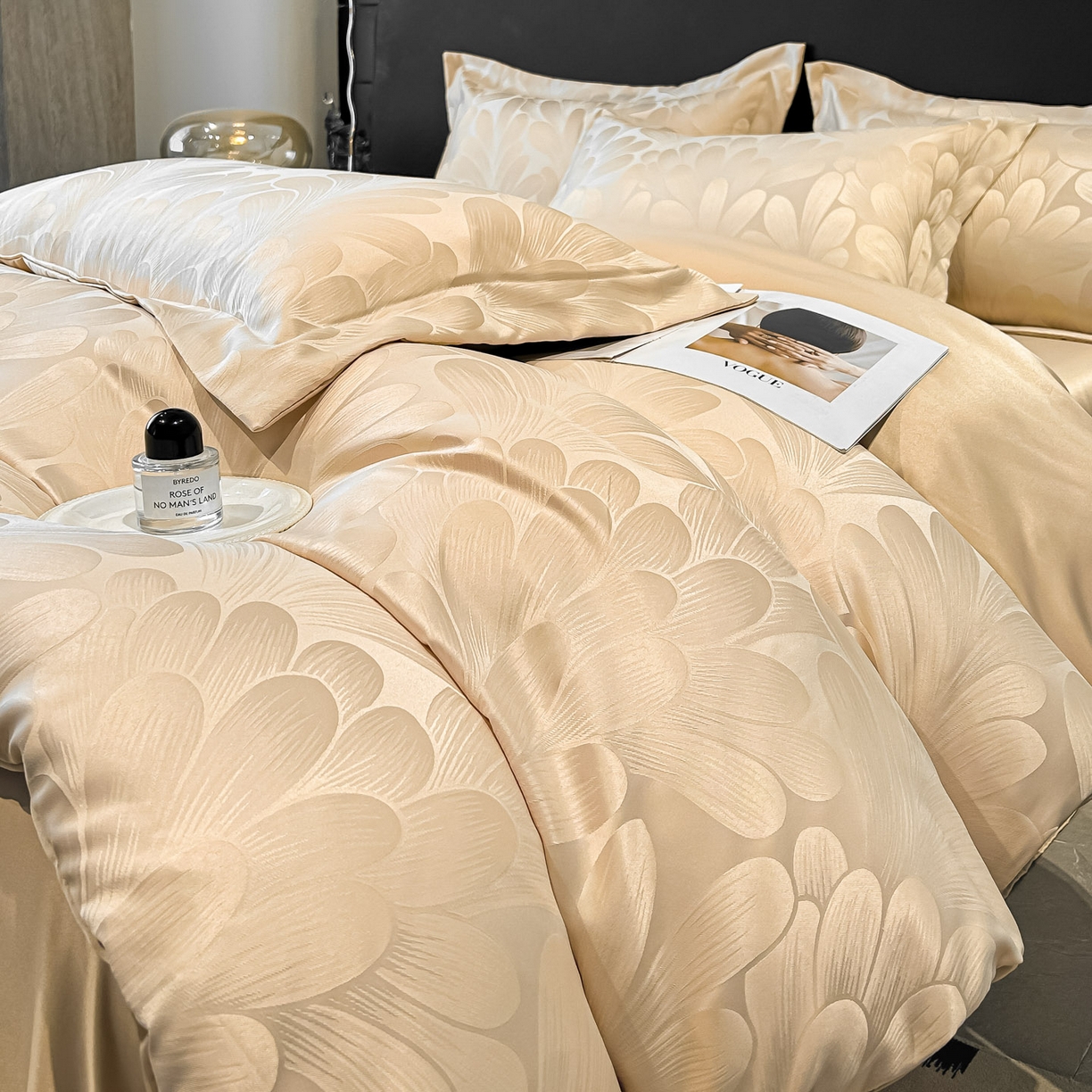 91家纺网 家纺一手货源 找家纺 （总）金阳光家纺 2026新款A类简奢款水洗真丝天丝亮丝提花四件套