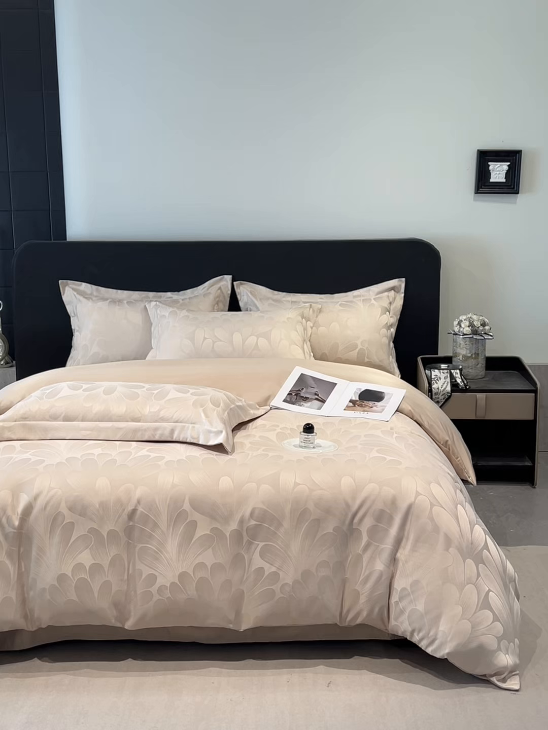 91家纺网 家纺一手货源 找家纺 （总）金阳光家纺 2026新款A类简奢款水洗真丝天丝亮丝提花四件套