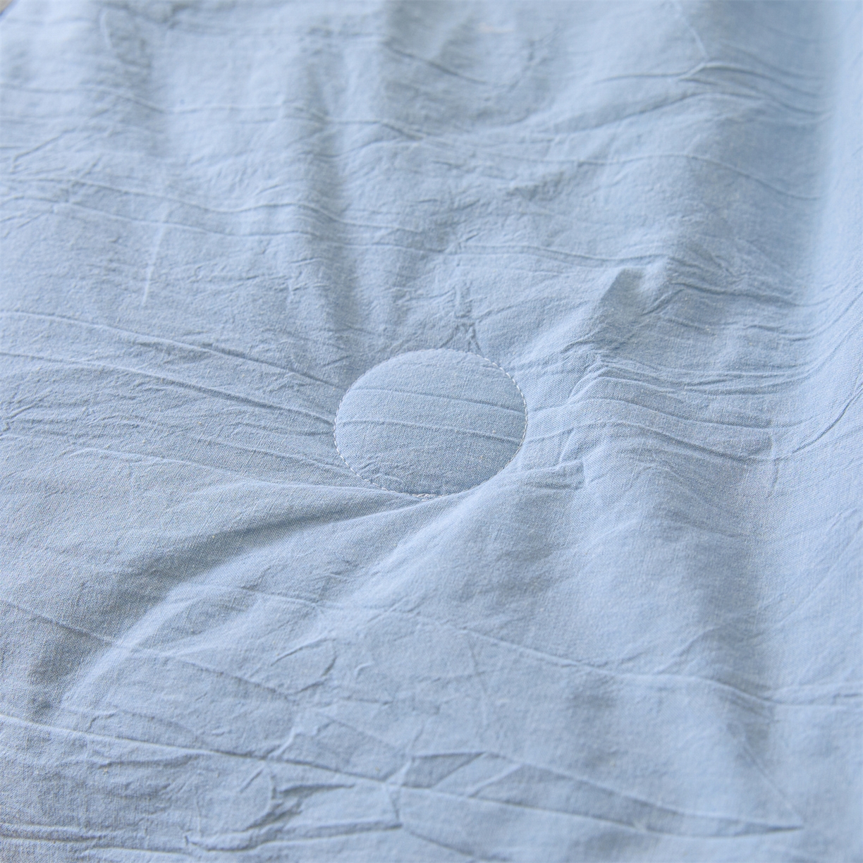 91家纺网 家纺一手货源 找家纺 创优家纺 2026新款无印风21%大豆夏凉被大豆纤维手包边款夏凉被夏被空调被子被芯 良品-蓝色