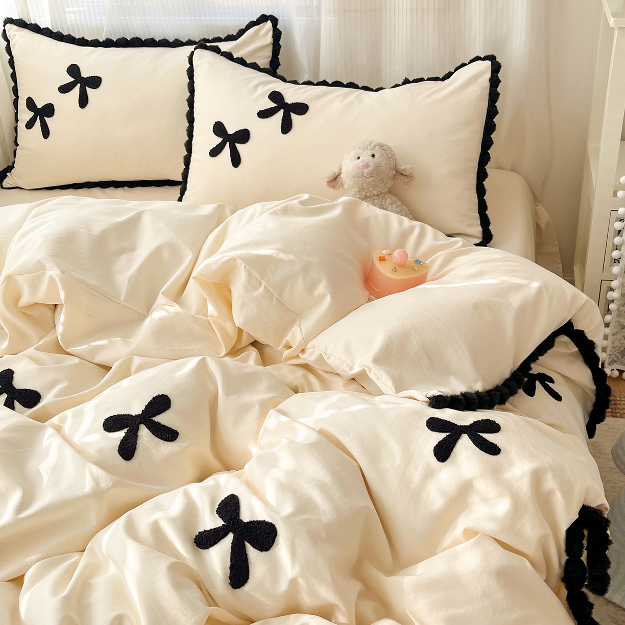 91家纺网 家纺一手货源 找家纺 （总）金阳光家纺 2026新款古法水洗仿棉毛球款四件套