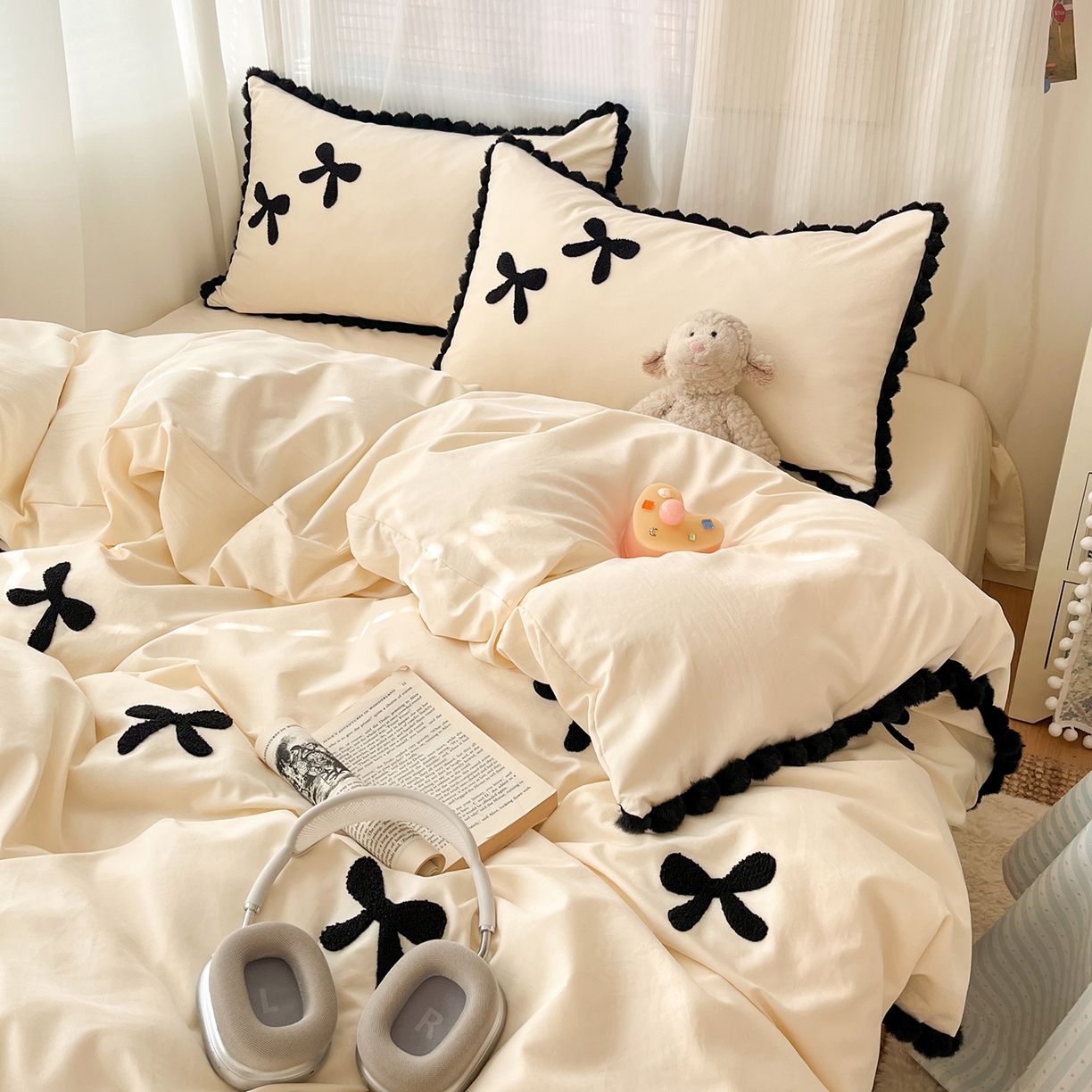 91家纺网 家纺一手货源 找家纺 （总）金阳光家纺 2026新款古法水洗仿棉毛球款四件套