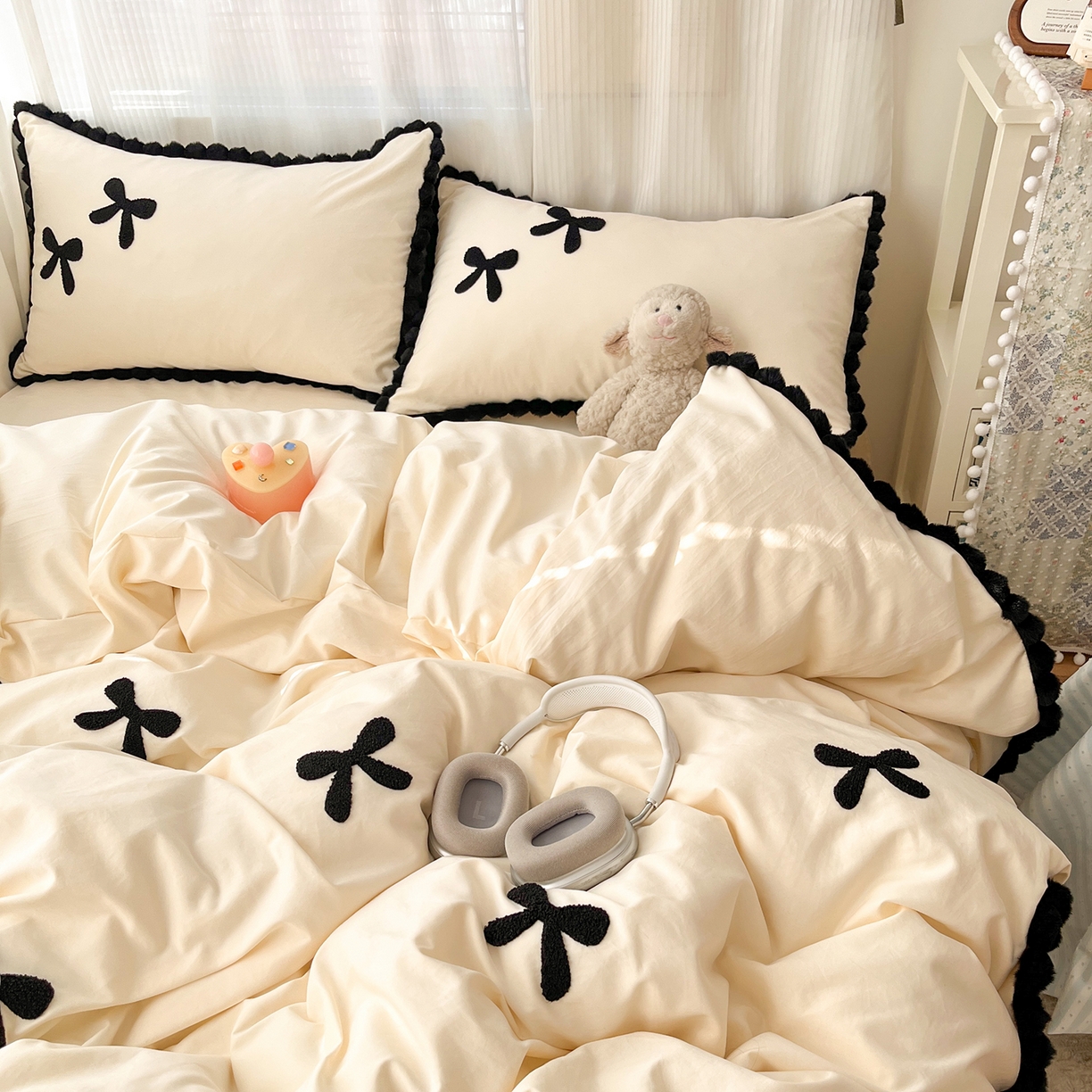 91家纺网 家纺一手货源 找家纺 （总）金阳光家纺 2026新款古法水洗仿棉毛球款四件套