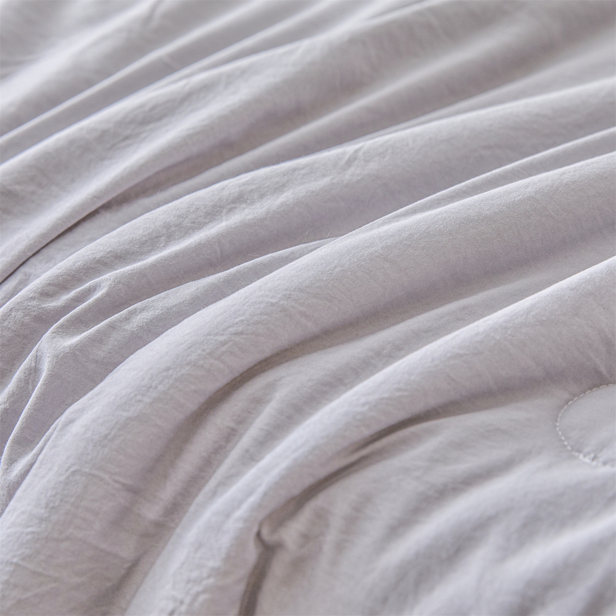 91家纺网 家纺一手货源 找家纺 创优家纺 2026新款无印风21%大豆夏凉被大豆纤维手包边款夏凉被夏被空调被子被芯 良品-浅灰