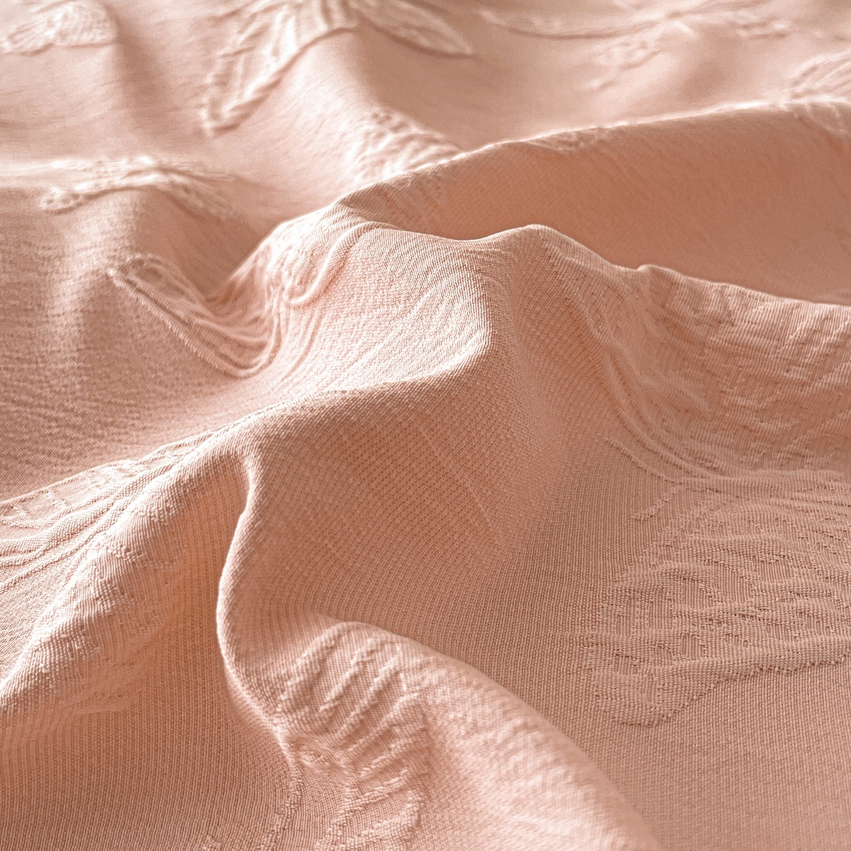 91家纺网 家纺一手货源 找家纺 金阳光家纺 2026新款立体浮雕双层花边水洗真丝四件套 蝴蝶-粉