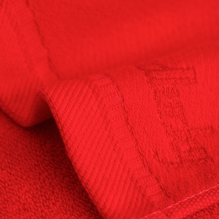 91家纺网 家纺一手货源 找家纺 朴尔家纺-毛巾被 2026新款全棉纯棉红色系喜庆婚庆伴手礼新婚回礼绣花毛巾-场景二 喜上心头 35x75cm毛巾