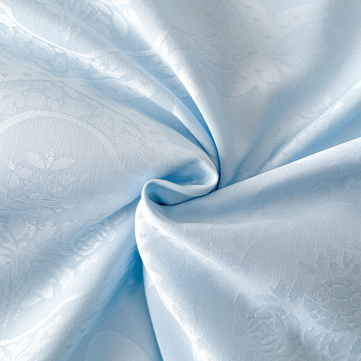 91家纺网 家纺一手货源 找家纺 金阳光家纺 2026春夏新款A类花边蕾丝款水洗真丝天丝床盖款床单款提花四件套 秘密花园-蓝