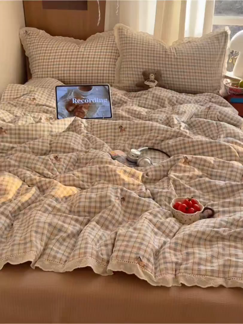 91家纺网 家纺一手货源 找家纺 （总）宝士康家纺 2026新款10A抗菌提花色织花边单夏被/夏被四件套/空调被