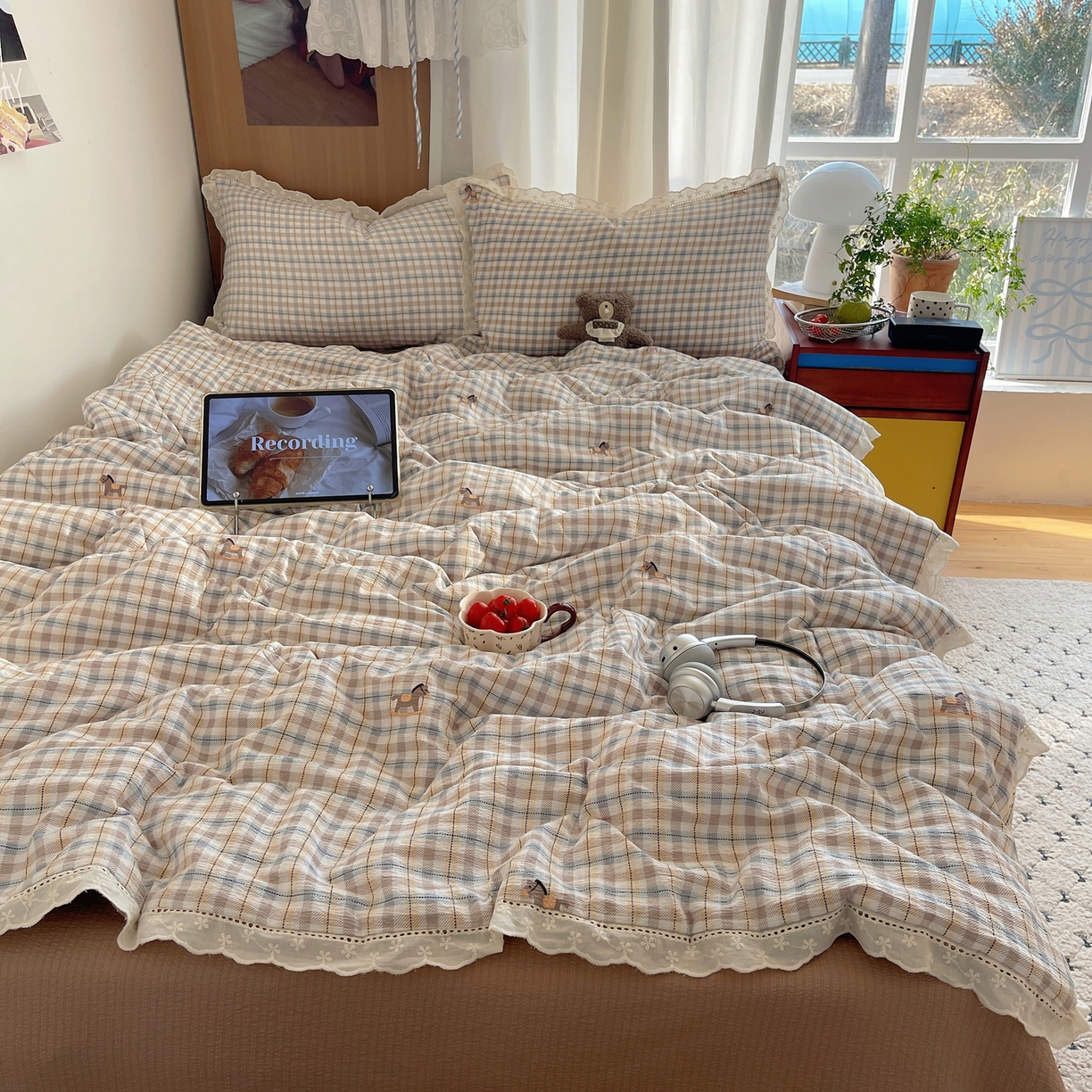 91家纺网 家纺一手货源 找家纺 （总）宝士康家纺 2026新款10A抗菌提花色织花边单夏被/夏被四件套/空调被