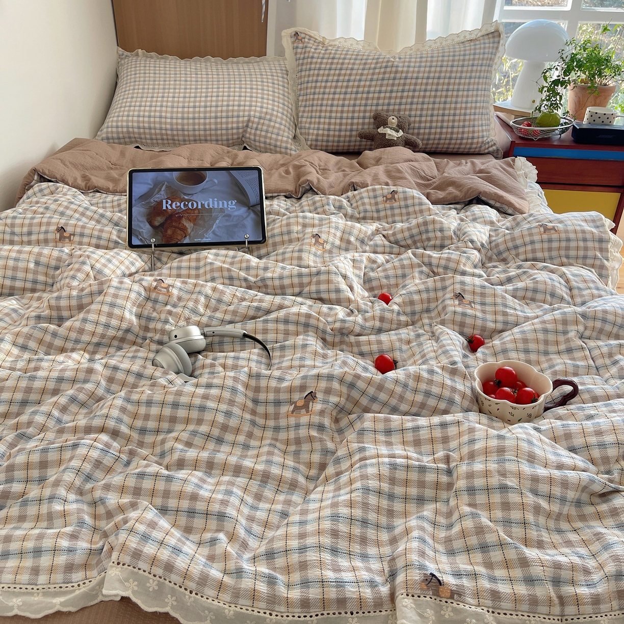 91家纺网 家纺一手货源 找家纺 （总）宝士康家纺 2026新款10A抗菌提花色织花边单夏被/夏被四件套/空调被