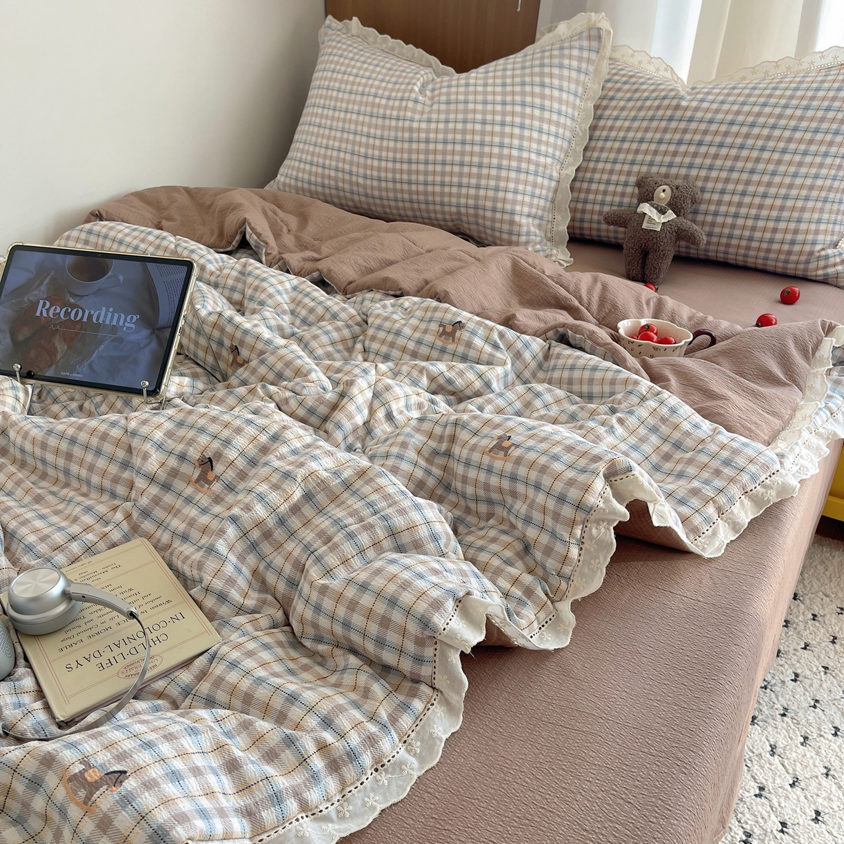 91家纺网 家纺一手货源 找家纺 （总）宝士康家纺 2026新款10A抗菌提花色织花边单夏被/夏被四件套/空调被