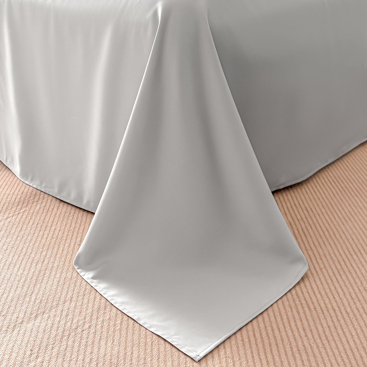 91家纺网 家纺一手货源 找家纺 金阳光家纺 2026春夏新款A类水洗真丝天丝高奢提花豹纹四件套 豹纹-浅灰