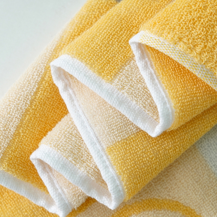 91家纺网 家纺一手货源 找家纺 朴尔家纺-毛巾被 2026新款纯棉32股运动风男士色织条纹笑脸加厚毛巾浴巾组合 毛巾-笑脸系-蓝 毛巾35x75cm/条