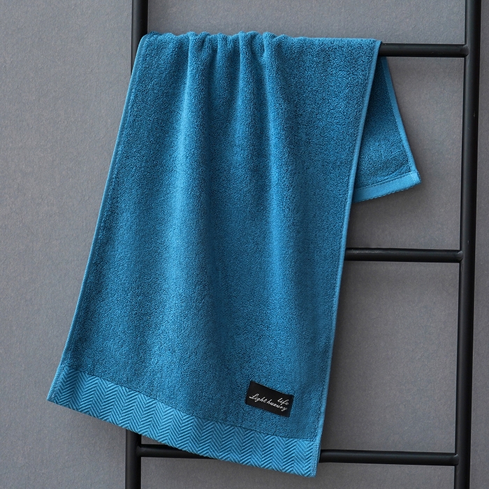91家纺网 家纺一手货源 找家纺 朴尔家纺-毛巾被 2026新款全棉纯棉32股酒店风黑标加厚毛巾浴巾组合 毛巾-黑标-深蓝 浴巾70x140cm/条